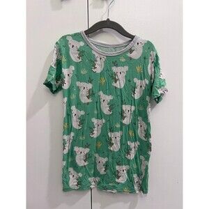Little Sleepies Green Koalas top and shorts set Kids Size 7/8